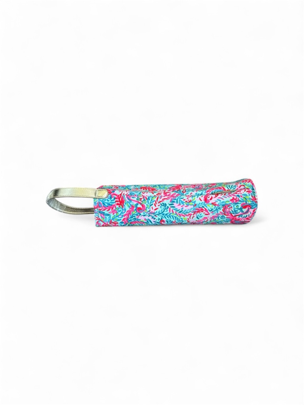 Lilly Pulitzer Flamingo Floral Wine Bag Tote Sleeve Neoprene w/Gold Handle NWOT - Picture 5 of 7